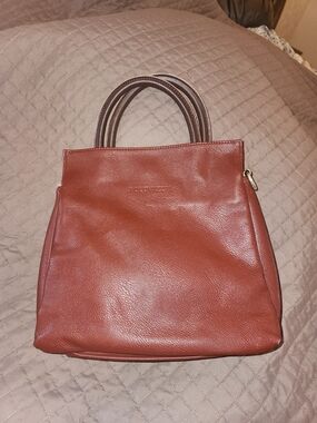Women's Leather Tote Bag in Rust Brown
